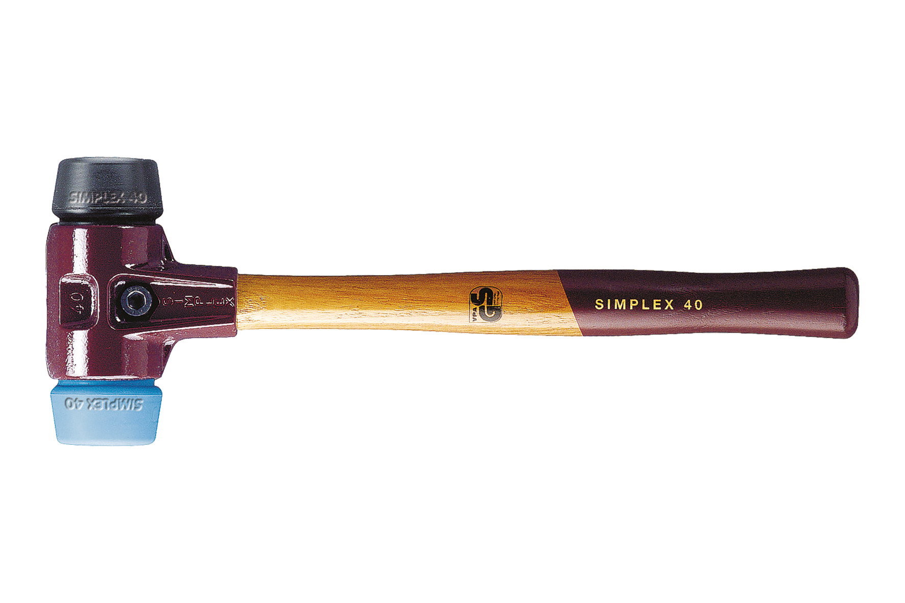 1021 Soft-face hammer Simplex, black and blue