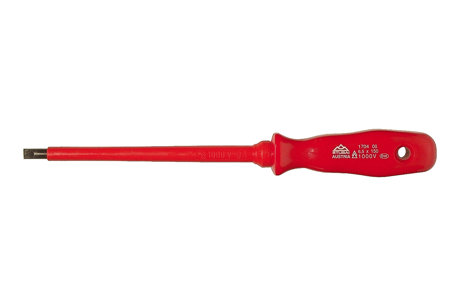 1704 Electricians screwdriver, shaft isolated