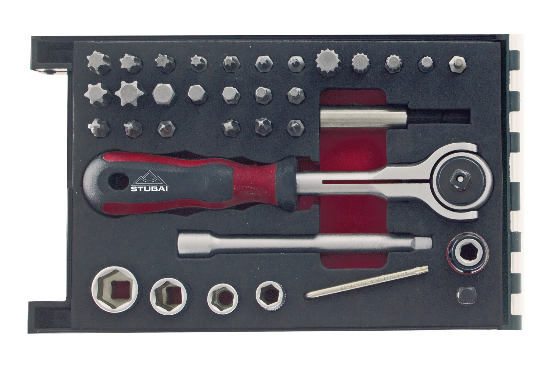 2261 Swivel head ratchet set 35 pcs.