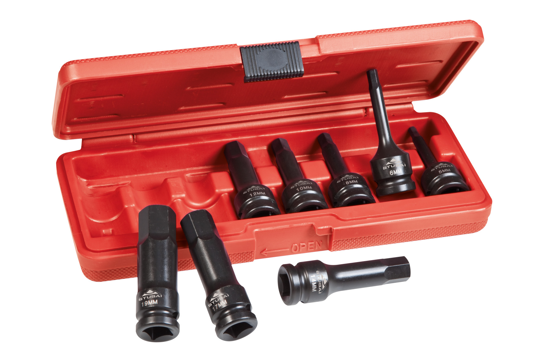 2350 Hexagon impact socket set, 8 pcs.