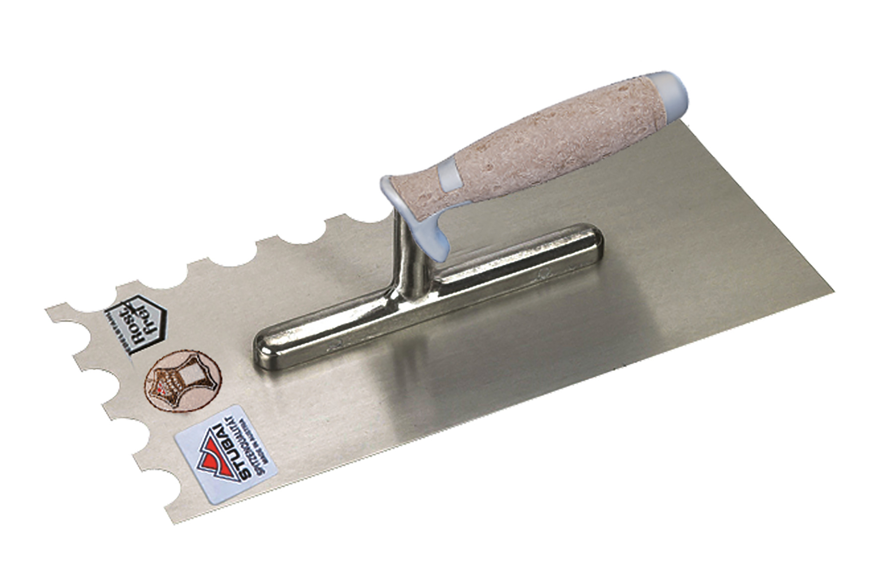 4336 Medium bed trowel, serrated, leather