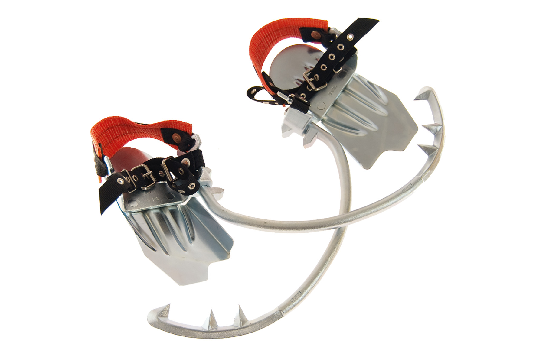 4900 Pole climbing crampons with textile straps and brackets