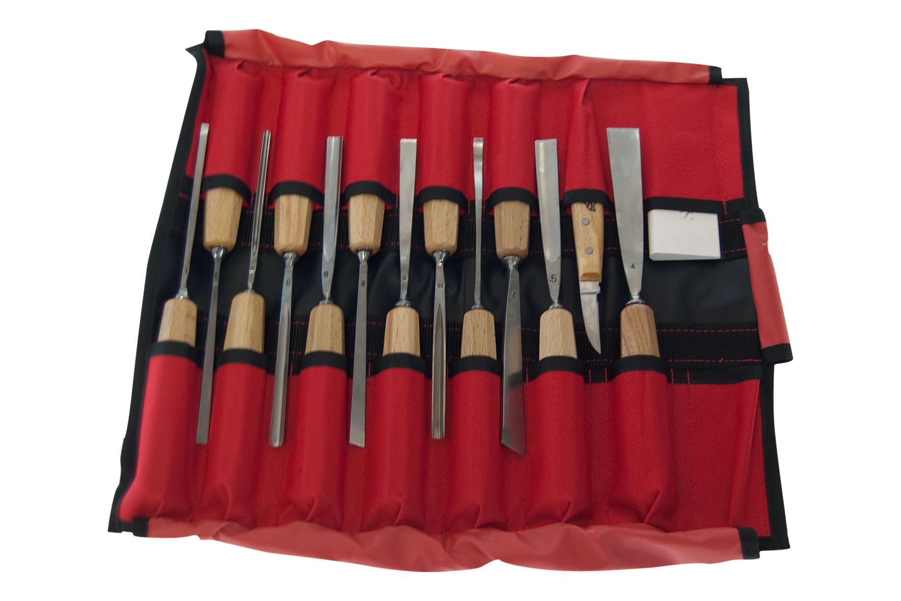 5602 Wood carving set, polished, 14 pcs.