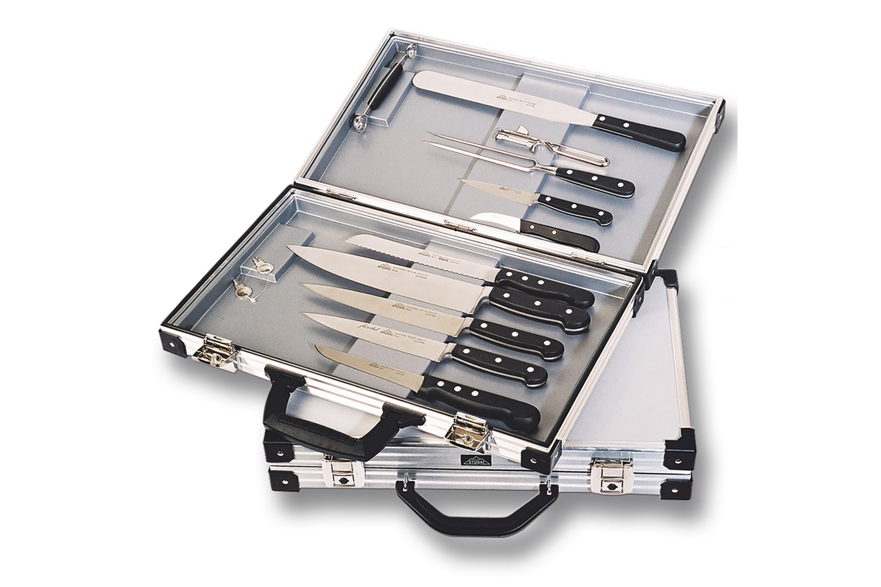 7654 Aluminium chef's case "Master", 11 pcs.