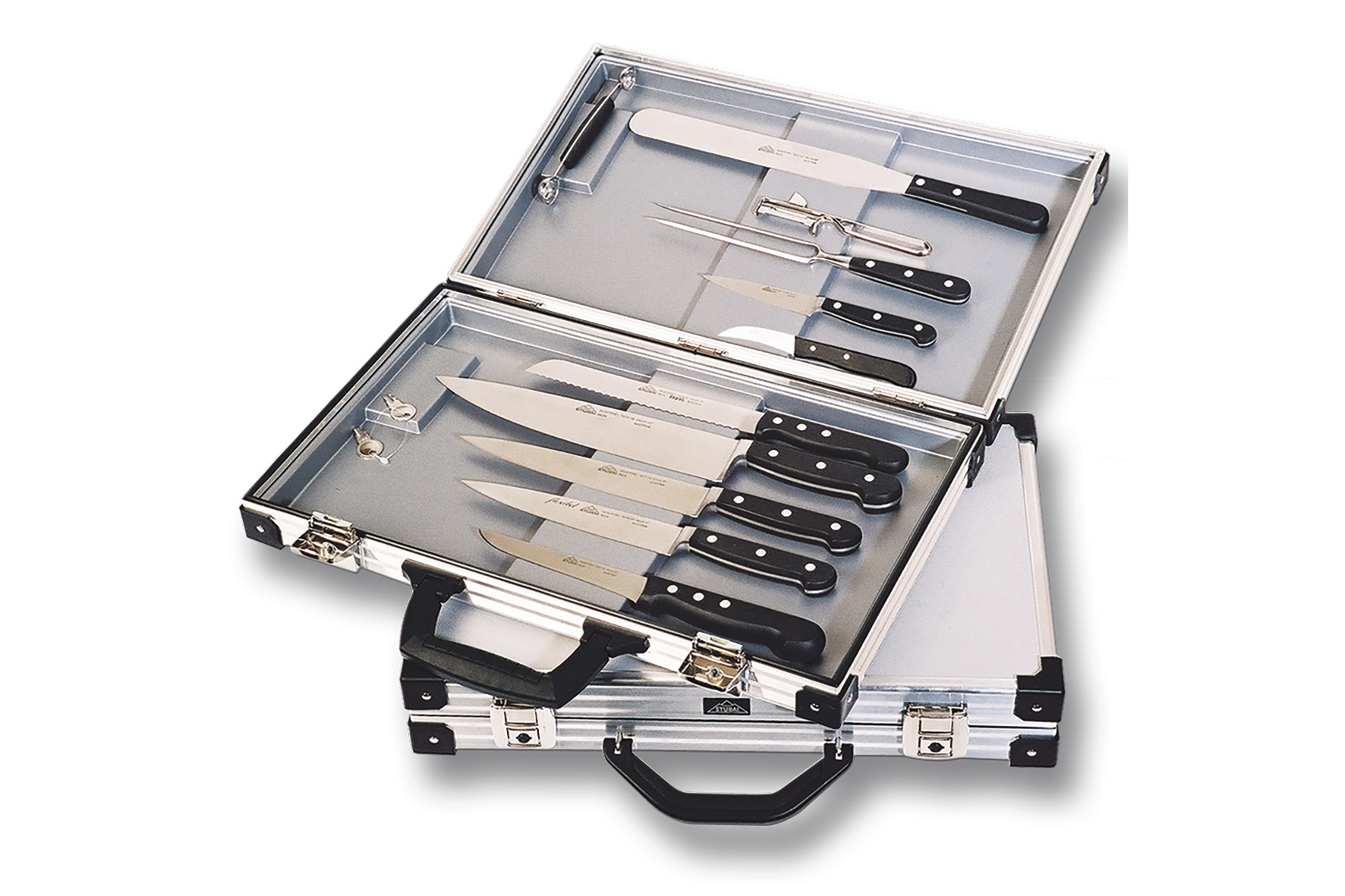 7654 Aluminium chef's case "Master", 8 pcs.